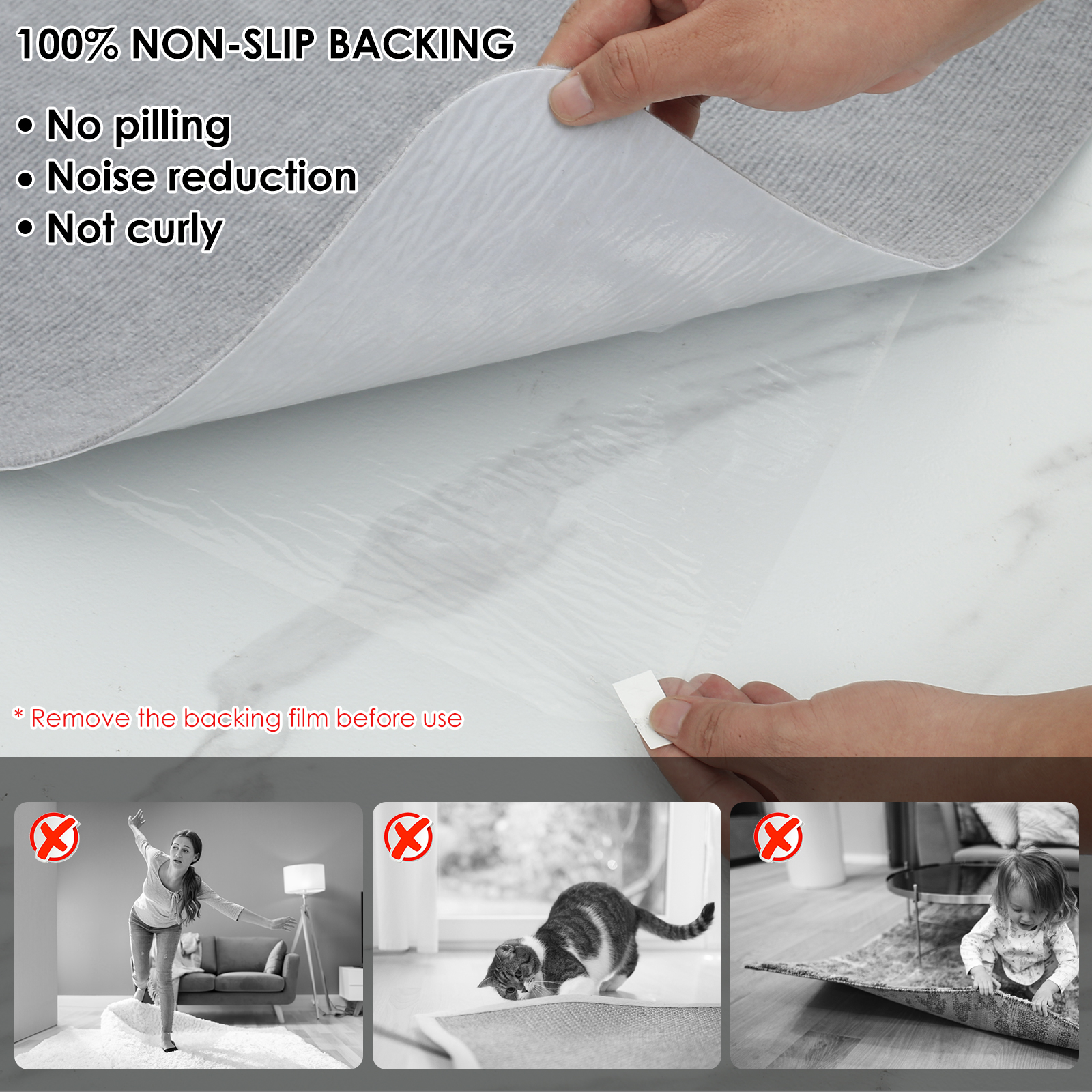 Office Chair Mat Anti Slip Desk Chair Mat Protective Rolling Chair Mat Easy Clean Floor Protector Premium Under Desk Rug for