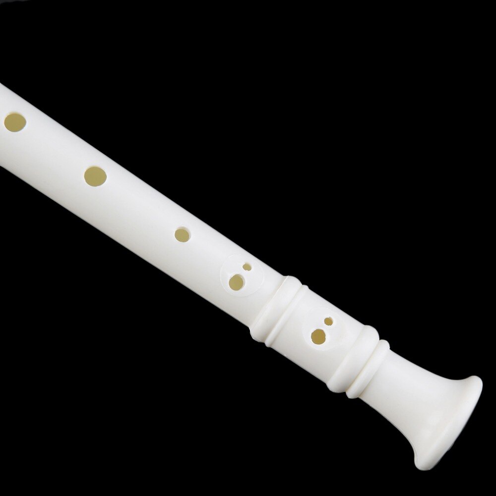 Portátil tamaño blanco ABS resina instrumento Musical grabador soprano largo flauta dedo para niños instrumento principiantes