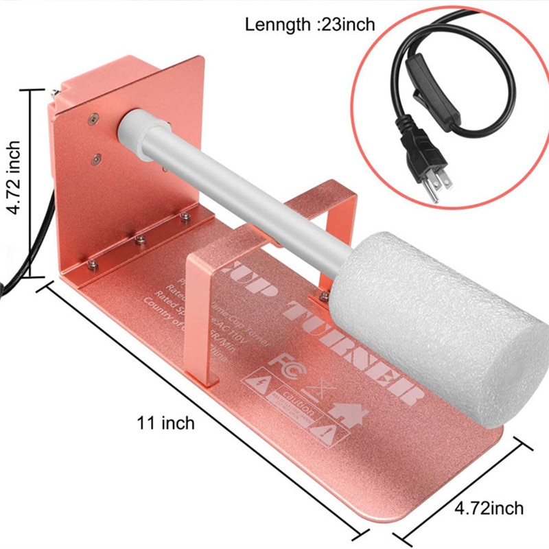 Volteador de taza AC 110V para artesanías vaso Spinner máquina Kit rotador de taza herramientas para DIY Epoxy artesanías con Motor de Asador