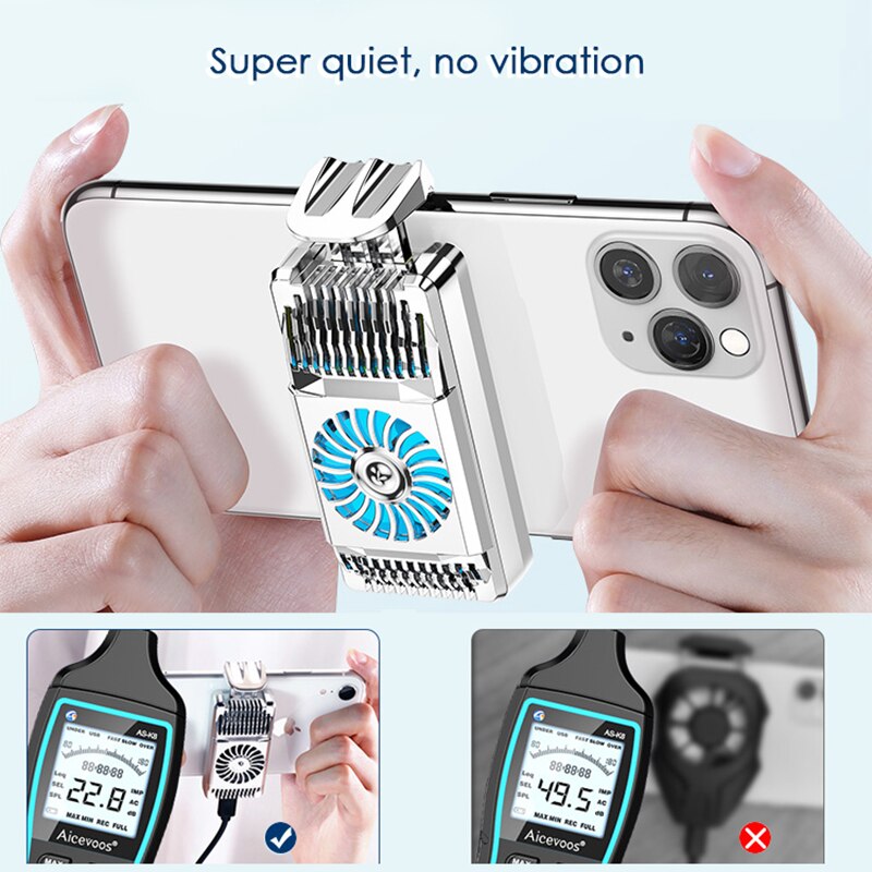 Semiconductor Freezer icing Phone Fan Radiator For iphone Samsung Xiaomi Turbo Hurricane Game Cooler Cell Phone Cool Heat Sink