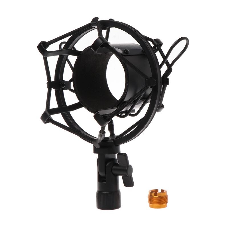 Universal 50mm Microphone Shock Mount for 48mm-54mm Diameter Condenser Mic: Black