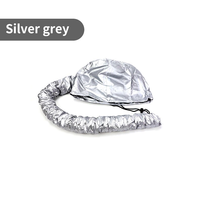 Portable Soft Hair Drying Cap Bonnet Hood Hat Womens Blow Dryer Home hairdressing Salon Supply Adjustable Accessory Dry hair cap: silver