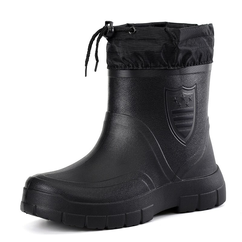 Swyivy Eva Regenlaarzen Met Bont Warm Winter Schoenen Voor Mannen Ankle Hight Snowboots Watetproof Licht Gewicht Regenlaarzen