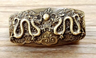 Hoogwaardig koper graveren dragon lederen gesp ring mannen handleiding pin gesp unieke lederen craft accessoires: 1