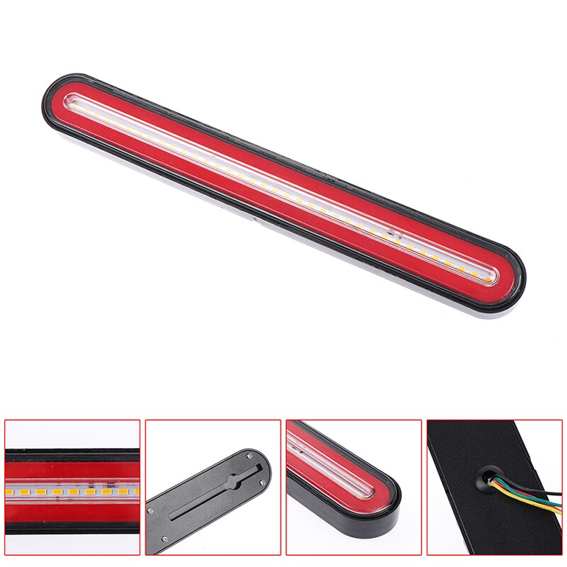 1Pcs 24V 126LED Truck Trailer Flowing Brake Turn Signal Rear Tail Lights Side Marker Signal Brake Rear Tail Light