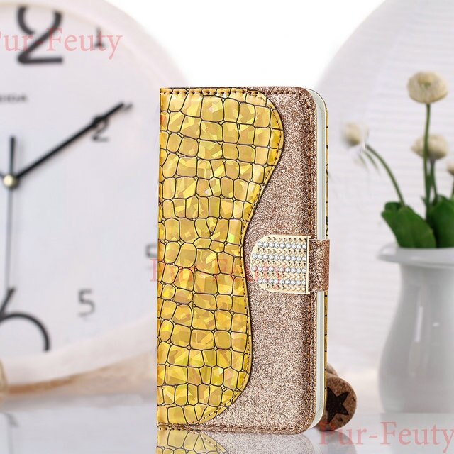 Fall für Huawei P30 Pro Huawei P30 Lite MAR LX1 L21 L23 Luxus Bling Strass Sparkle Brieftasche Flip Abdeckungen für huawei P30 P 30: Huawei P30 Pro / Gold