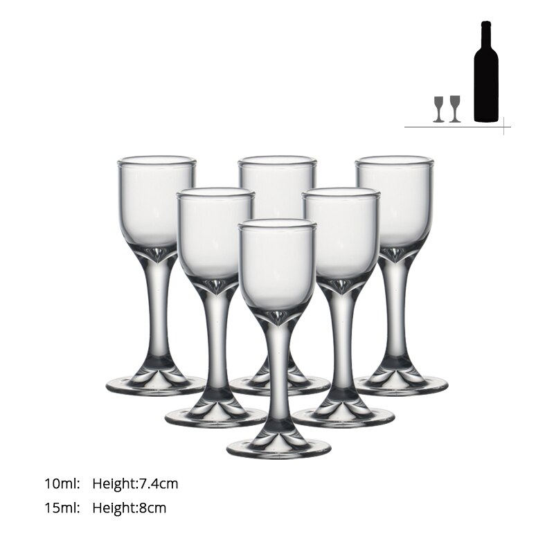 Set  of 6 st 0.3oz/0.5oz handgjorda blåsta blyfria kinesiska baijiu mini snapsglas för barsprit vitsprit drycker 10ml/15ml