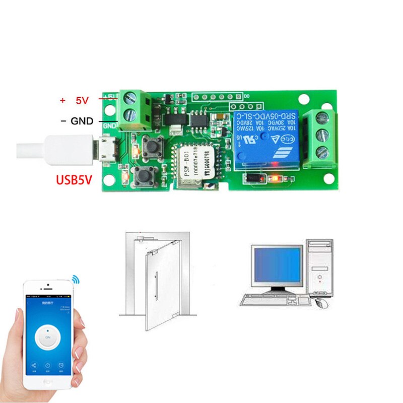 Smart WiFi Remote Control DIY Universal Module DC5V Self-Locking Wifi Switch Timer for Smart Home