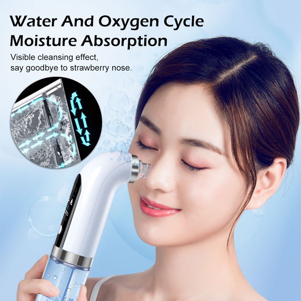 Rechargeable Skin Scrubber Bubble Blackhead Remover Pore Acne Pimple Removal Vacuum Suction Facial Beauty Products Skincare Tool