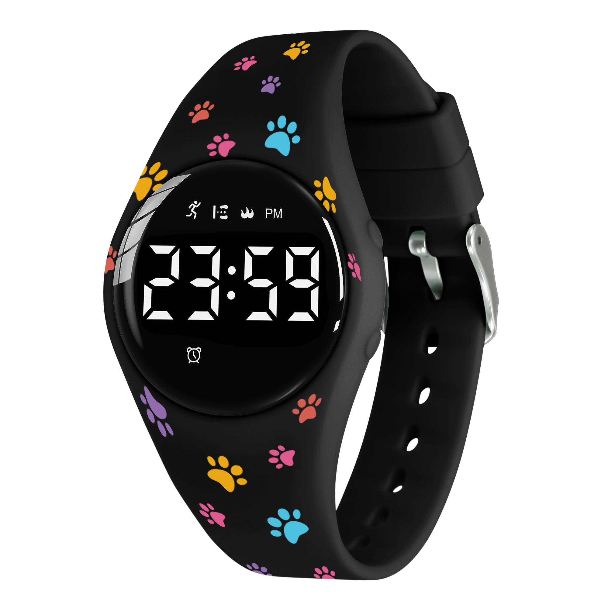 Kids Fitness Watch Digital Activity Tracker Watch for Kids Ages 3-12 Non-Bluetooth Alarm Count Steps Wrist Watch for Kids: Navy Blue