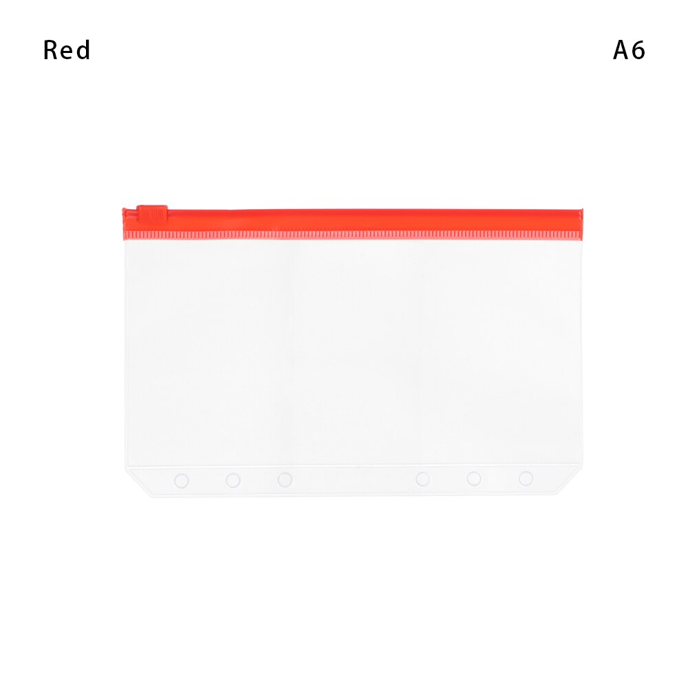 A6 Plastic Portable File Folder Extension Wallet Bill Receipt File Sorting Organizer Office Storage Bag Folders Filing Products: Red A6