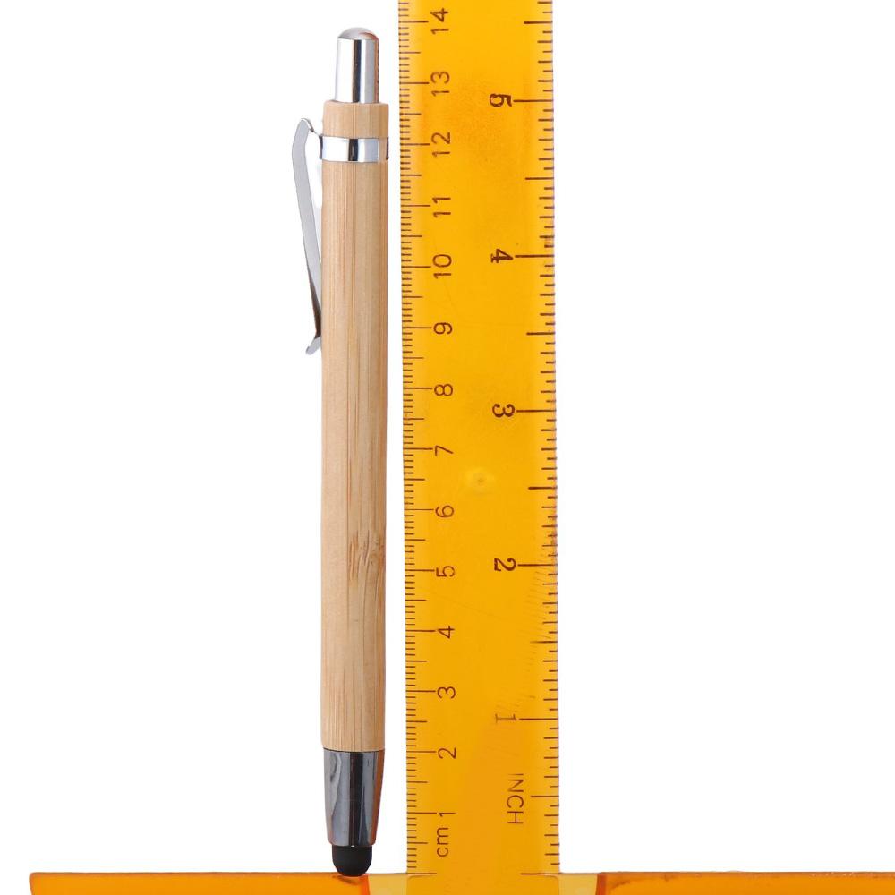 Długopis bambusowy robić ekranów dotykowych 2 w 1, równoważjeden długopisy z czarnym tuszem, rysik, długopis biurowy