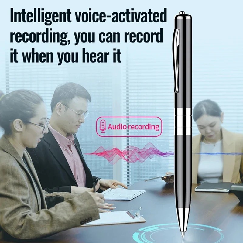 Registratore vocale portatile Dittafono audio professionale Penna di registrazione con riduzione del rumore ad attivazione vocale Registratore audio a lungo termine