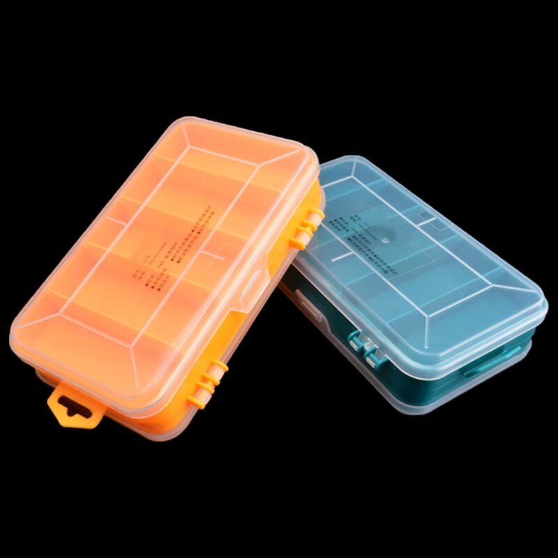 Double Sided Organizer Toolbox Multi-functional Storage Carrying Case Plastic Small Parts Organizer for Screws Nuts