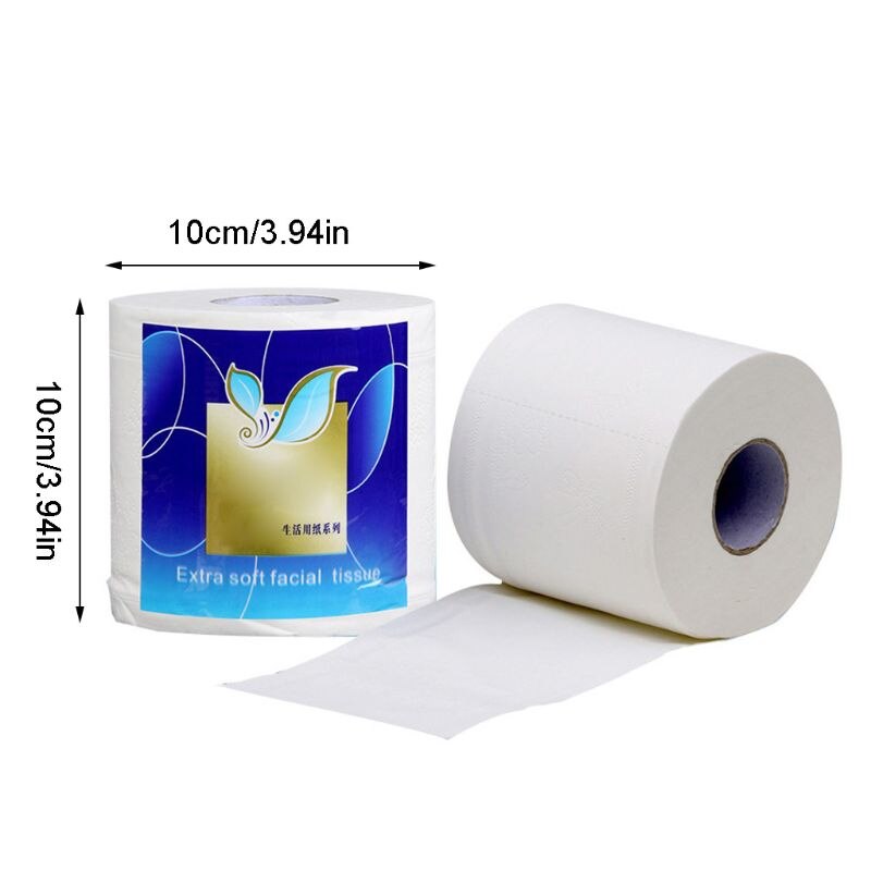 6 Rolls White Toilet Paper,Smooth Soft Series Premium 4-Ply