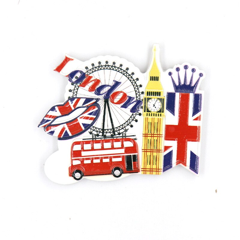 Recuerdo de turismo nacional de Inglaterra de Londres, imán de resina 3D para refrigerador, pegatina para decoración del hogar, adornos,