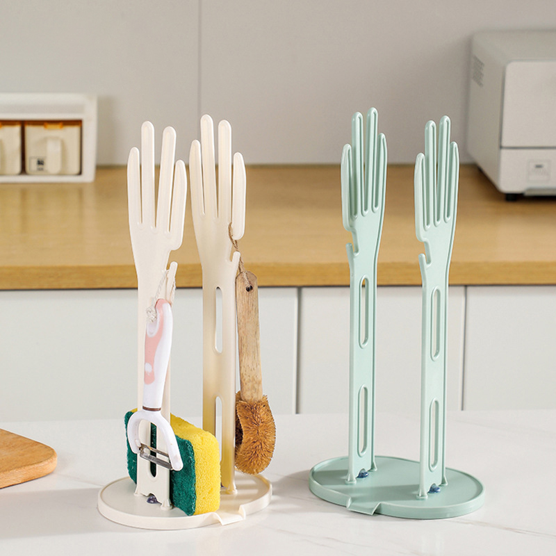 Soporte para guantes de cocina, soporte para secador de guantes de goma, soporte para toallas, drenaje, estante de almacenamiento para encimera, accesorios para fregadero de cocina, 1 ud.