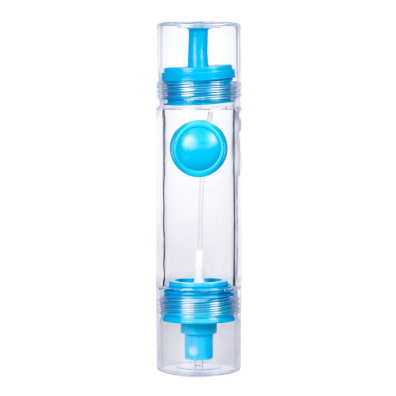 2 In 1 Koken Olijfolie Spuit Dispenser Cruet Keuken Gebak Gereedschap Olie Spray Fles Food-Grade pp: Blauw