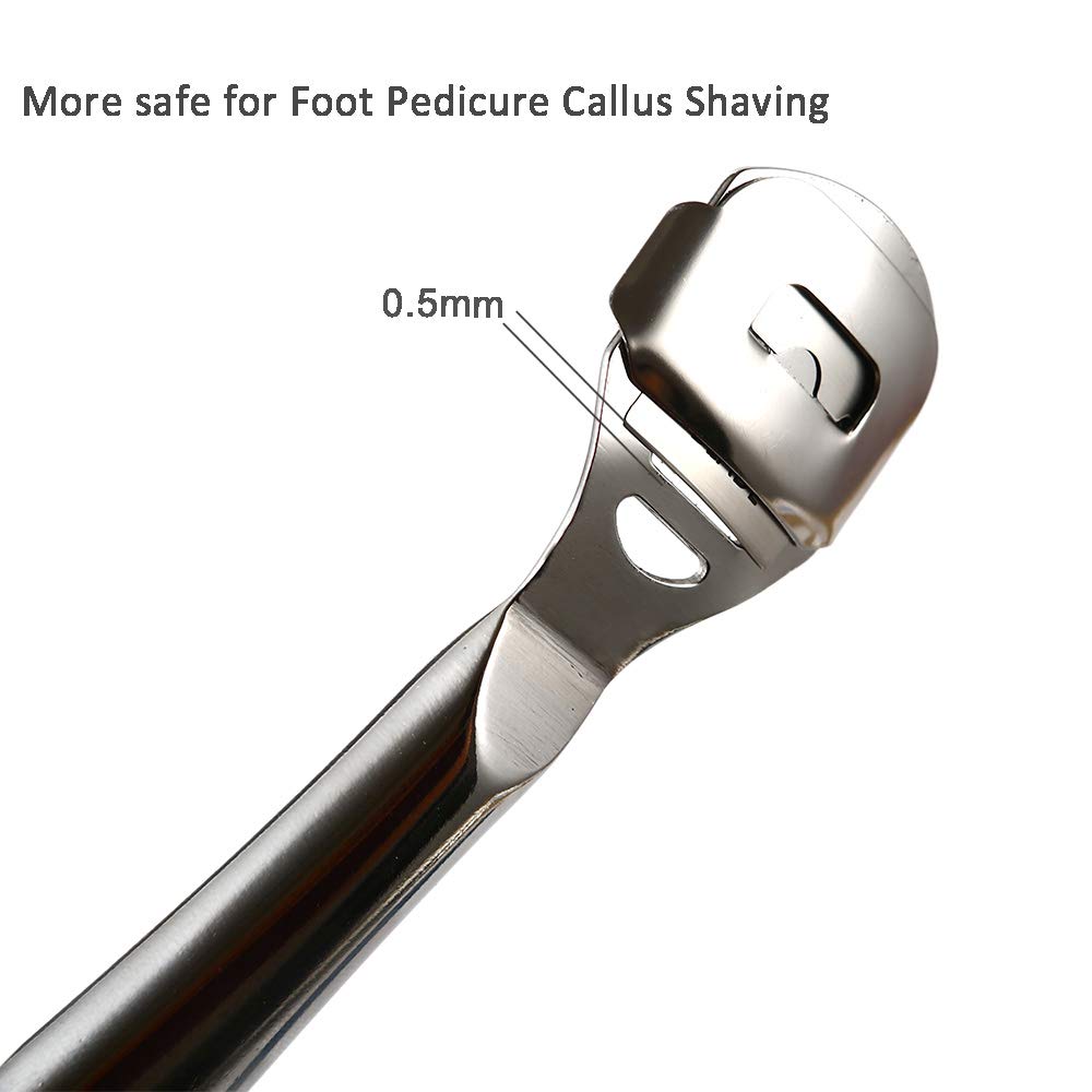 Foot Callus Shaver Heel Hard Skin Remover Hand Feet Pedicure Razor Tool Shavers Stainless Steel Handle 10 Blades Foot Care Tool