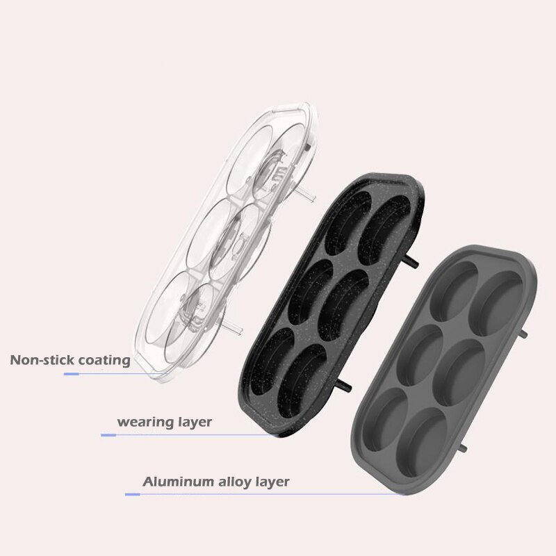 6-Holes Multifunction Electric Egg Fryer Breakfast Pot Burger Machine Non-stick Pan Household Frying Pan