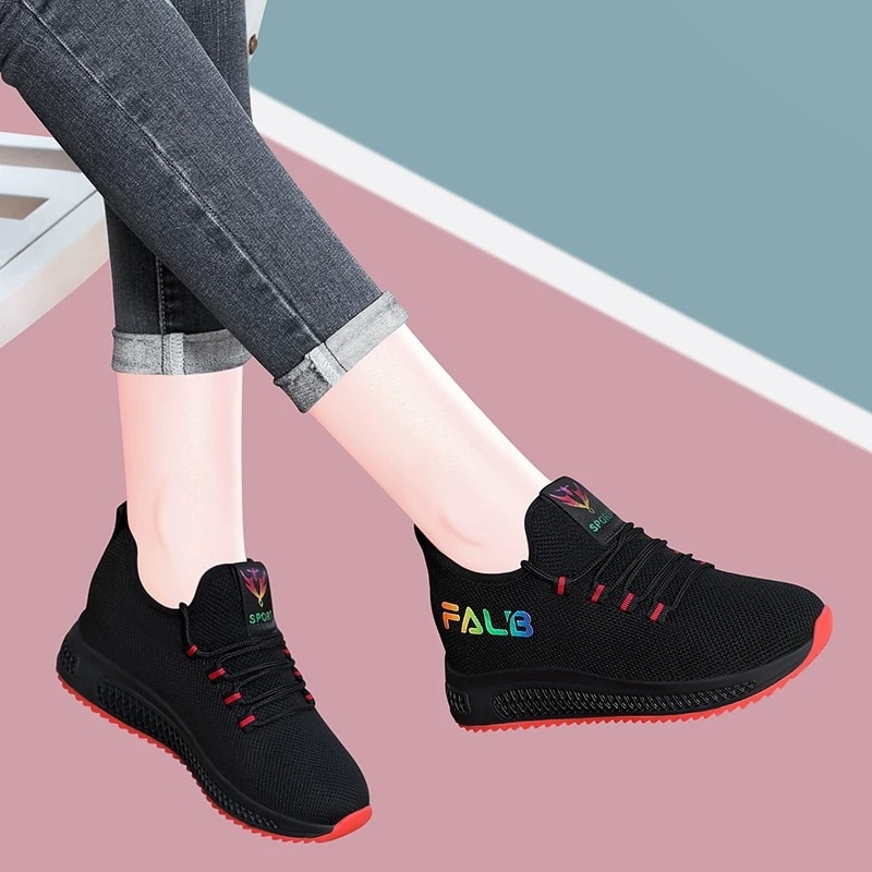 printemps et automne chaussures pour femmes coréennes tout-match chaussures décontractées chaussures de sport chaussures maille chaussures femme étudiant chaussures