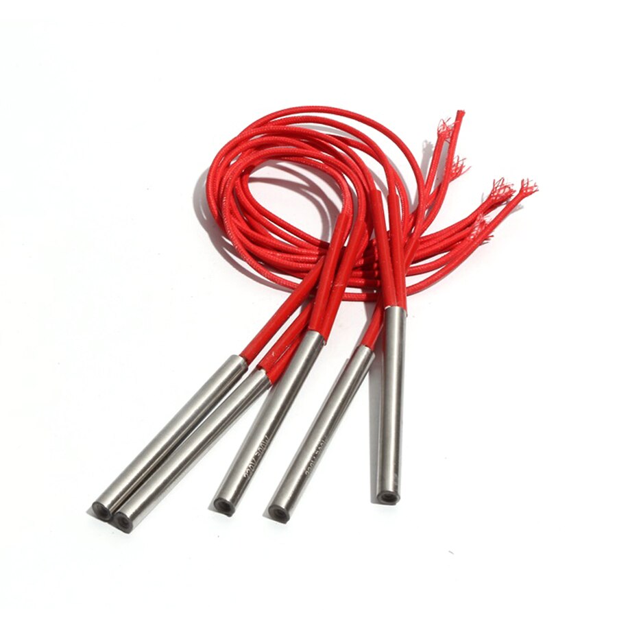 10PCS 8.5mm 50~60mm 201SUS Single Head Dual Heating Tube Cartridge Heater Cylindrical 110V/220V/380V 100W/110W/120W