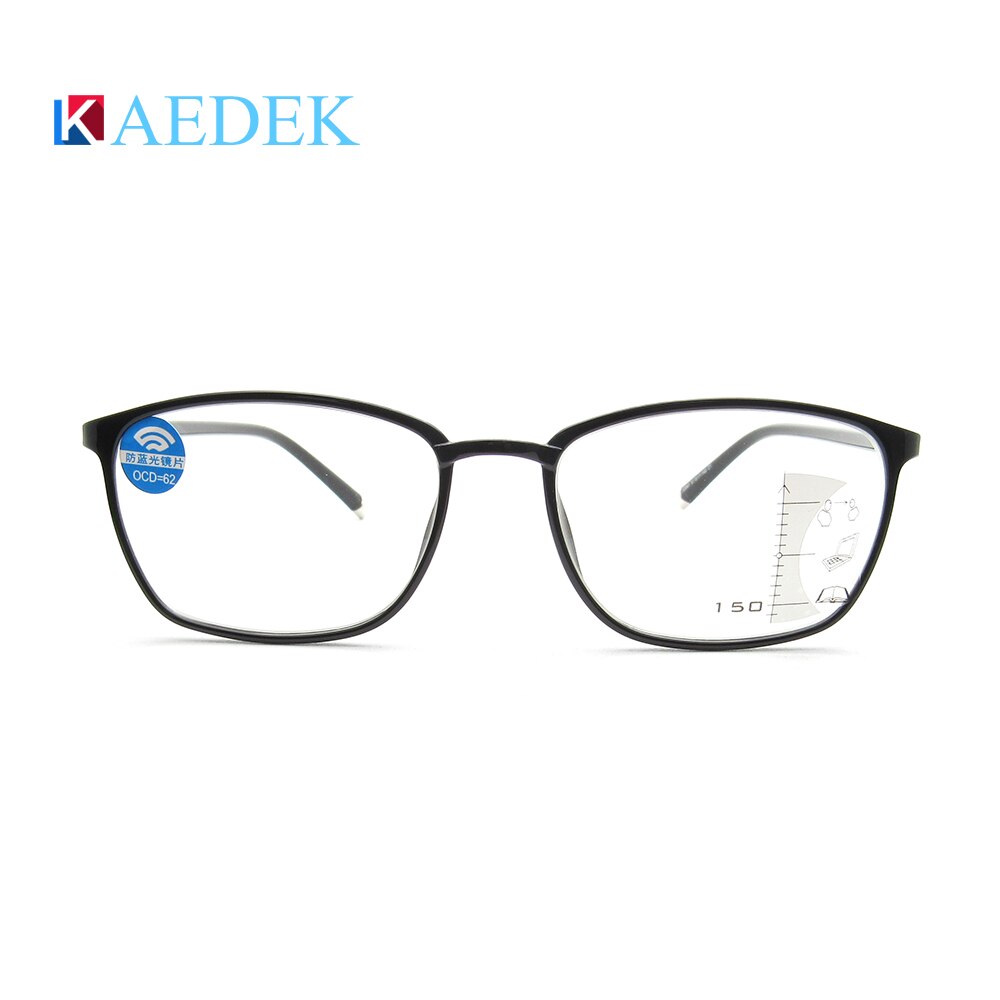 Progressive Multifocal Reading Glasses Men Women Square Anti blue light Frame Near Farsighted Diopter +1.0 1.5 2.0 2.5 3.0KB2515