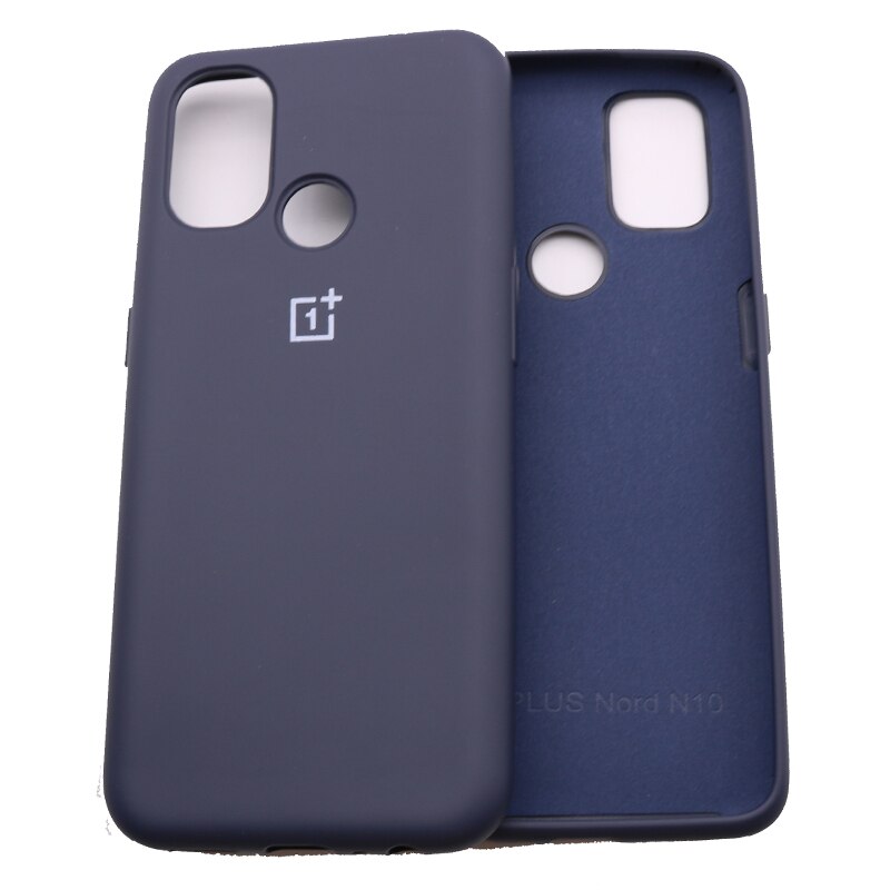 Oneplus-funda de silicona líquida para One plus Nord N10, carcasa trasera suave y fina, Original: Oneplus Nord 100 / Dark blue