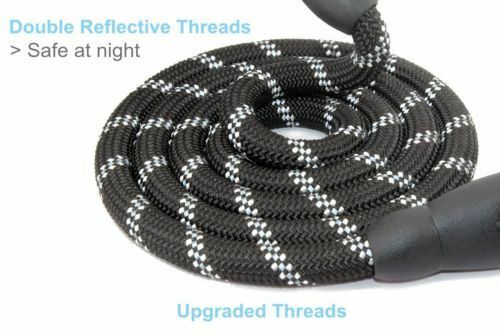 5FT Sterke Pet Hondenlijn Klimmen Touw Reflecterende Draad Nacht Veilig Gewatteerde Handvat Nylon Running Riemen Voor Kleine Grote Honden