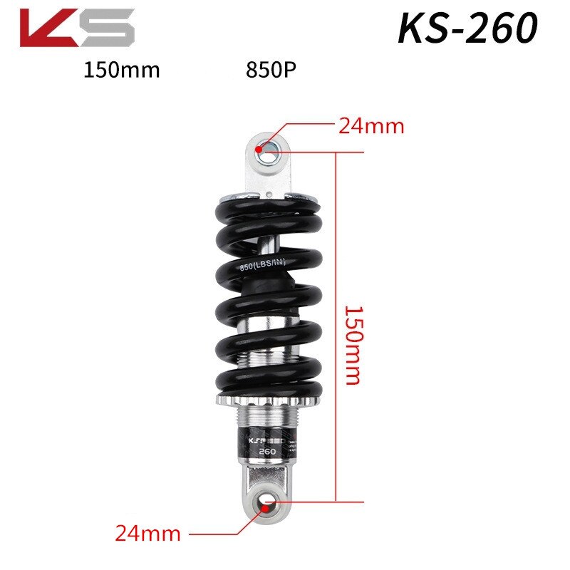 120-190mm KS amortisseur VTT pliant vélo Scooter électrique ressort amortisseur amortisseurs arrière