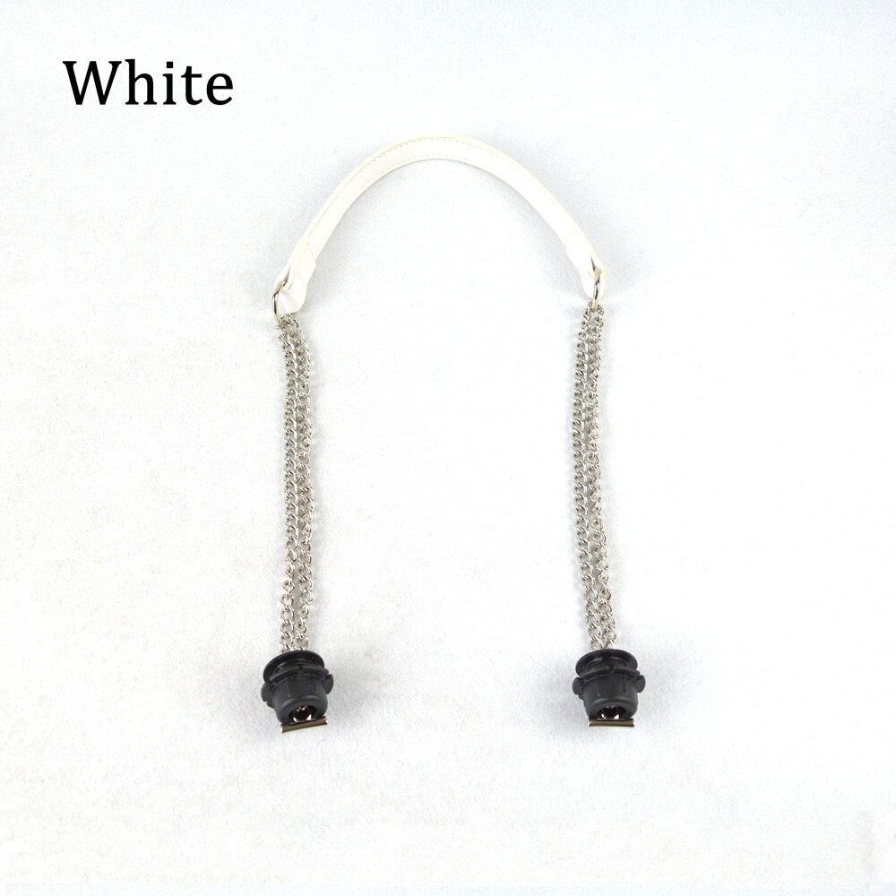 Tanqu 1 Stuk Obag Zilveren Lange Dubbele Ketting Ot T Obag Handvatten Voor Obag Eva O Tas Bakken Vrouwen Tas schouder Handtas: White