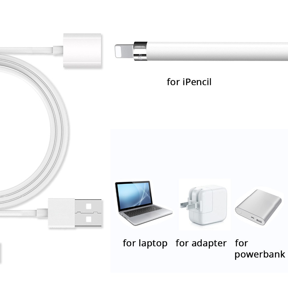1m blyant oplader ladekabel adapter til ipad pro 12.9, 9.7 tommer, han til hun forlænger usb ledning til apple pen ipencil