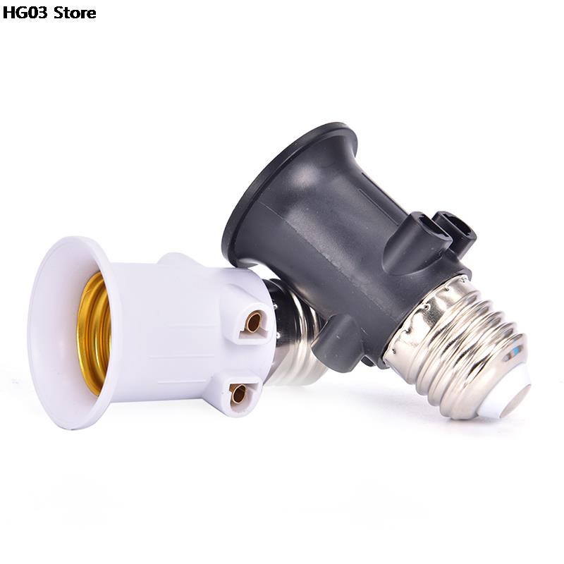 1 Pc Pbt Brandwerende E27 Lamp Adapter Lamp Holder Base Socket Conversie Met Eu Plug
