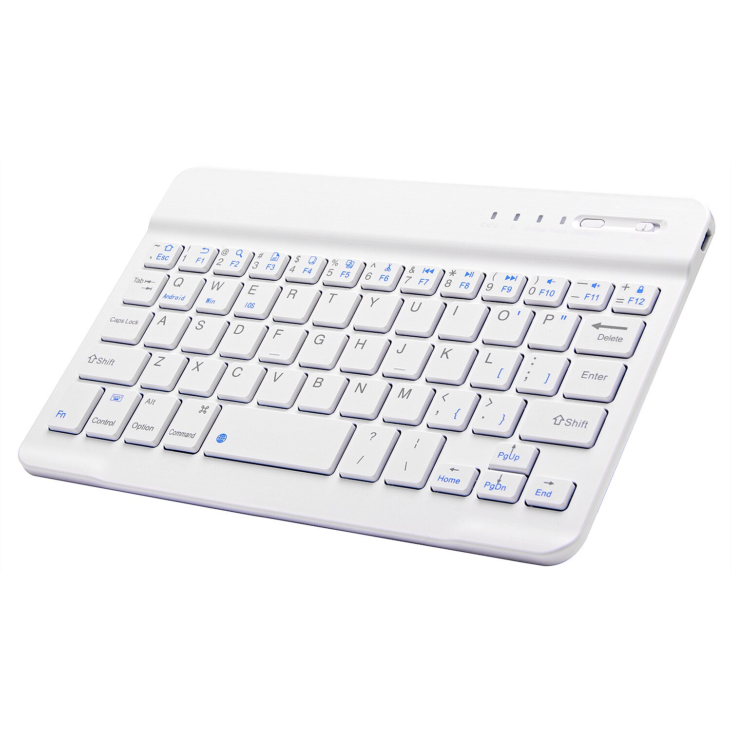 Mini Wireless Keyboard Bluetooth Keyboard For ipad Phone Tablet Rechargeable keyboard For Android ios Huawei Samsung Xiaomi: 7in-White-keyboard