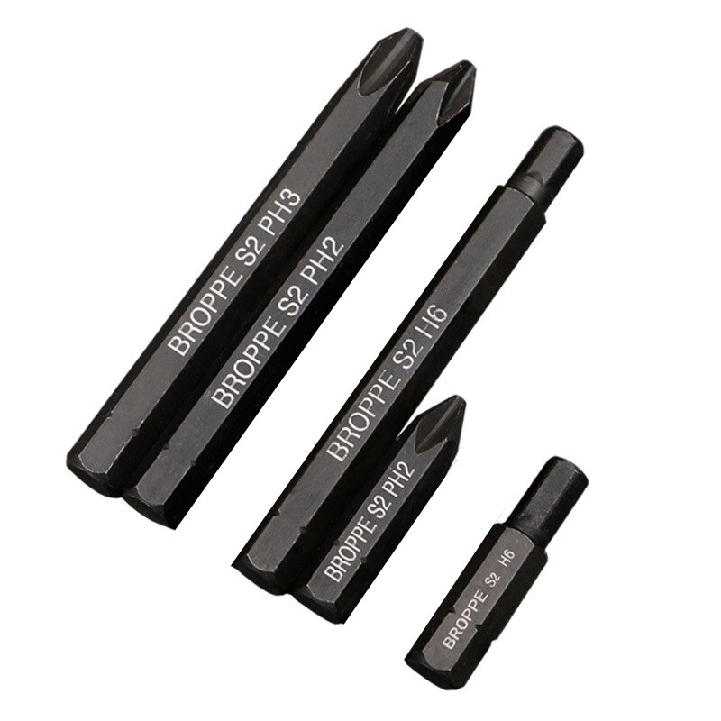3pcs Cross Impact Screwdriver Bits 8mm Hex Shank 80mm 36mm Cross Screwdriver Bits Set PH1 PH2 PH3 S2 Hand Tools