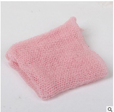 40*60 CENTÍMETROS Fotografia Bebê Props Mohair Wraps Cobertor Estiramento Knit Envoltório Foto Recém-nascidos Wraps Acessórios Artesanais de Pano: Rosa