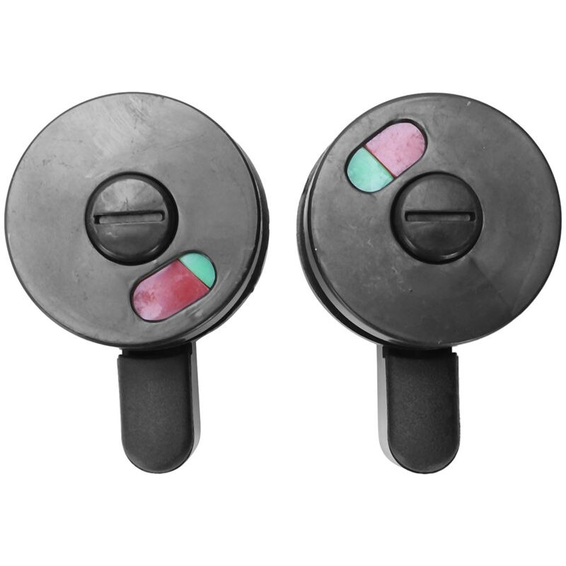 2 pièces toilette publique porte verrouillage rotatif rouge vert indicateur bouton de verrouillage