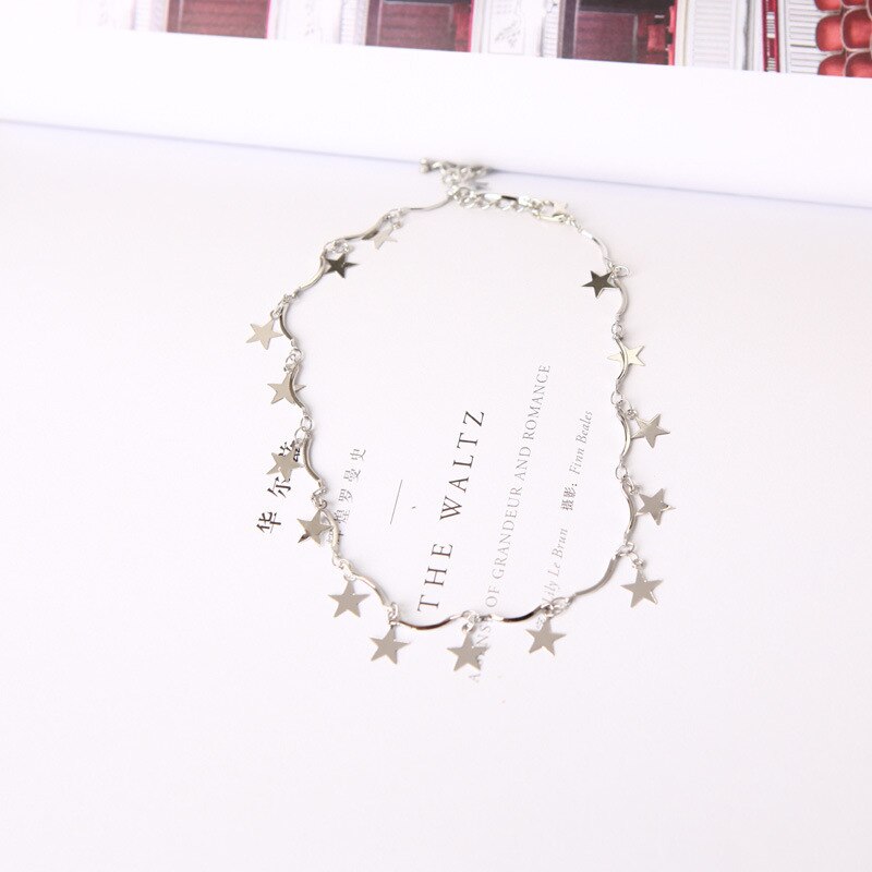 South Korea Bijoux fine simple star chain clavicle short section wave necklace manufacturers Statement Necklace