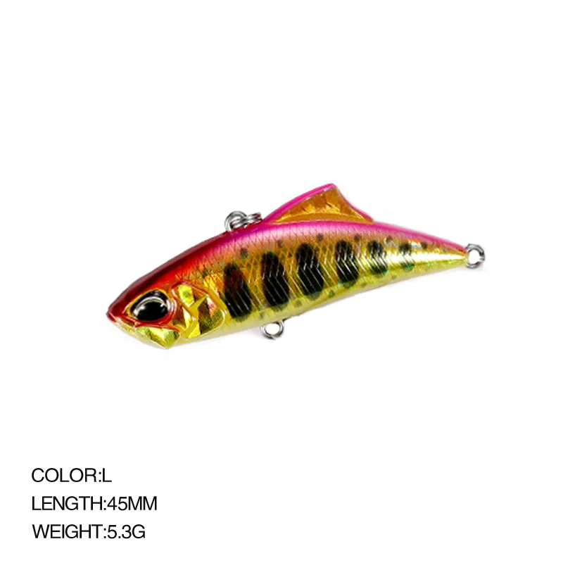 Señuelos de pesca VIB japoneses, punta de lanza, vibración RYUKI 45S, señuelo para verano e invierno, cebo Artificial, tropas, aparejos, accesorios para Lucio: Amarillo claro
