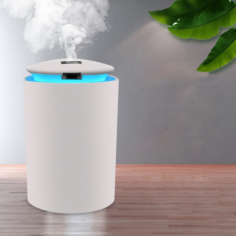 Mini luftfugter aroma diffuser led baggrundsbelysning til hjemmet usb flaske til kontor tåge maker genopfriskning befugtning: Hvid