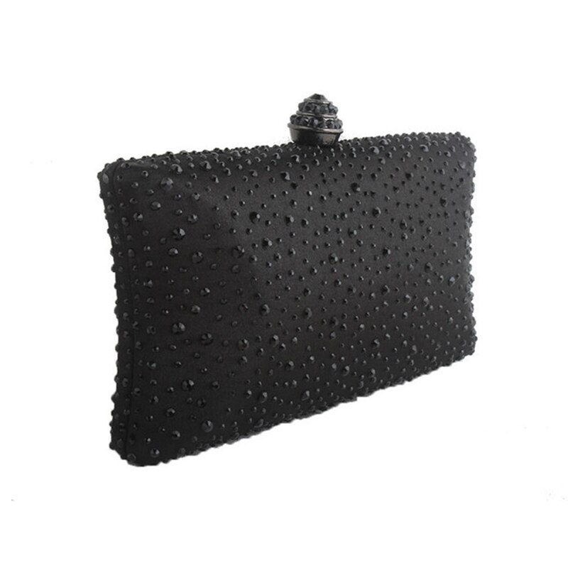 Clutch Bags for Women Wedding Green Clutch Purses and Handbags with Rhinestone Gold Shoulder Bag Ladies Evening Bag ZD1300: Black