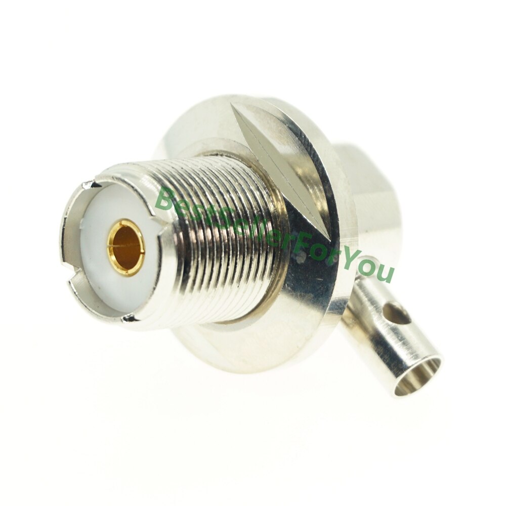 UHF Vrouwelijke SO239 DUS-239 Jack Haakse Solder 2 gat Connector 90 graden LMR195 RG58 RG400 RG142 Kabel b