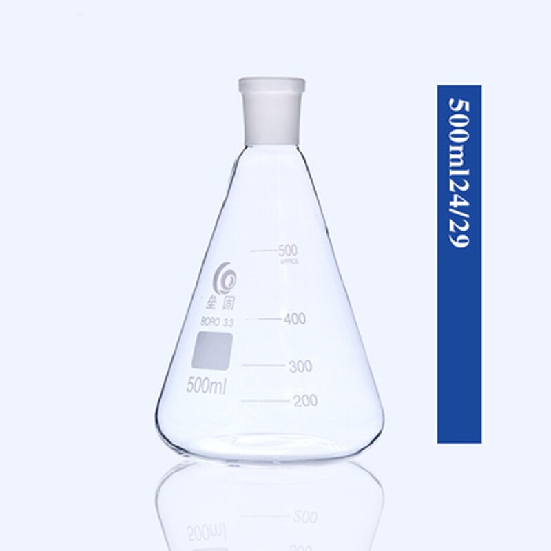 Standard Kaliber Glas Konischen Glaskolben Boden glas gemeinsam Labor Dreieck flasche messbecher Labor ausrügestochen