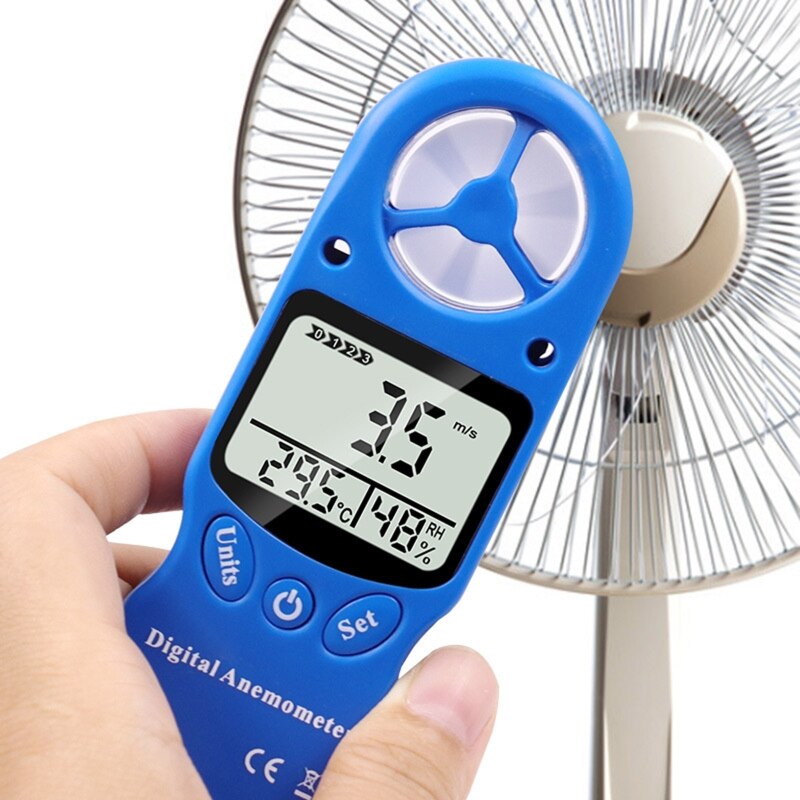 Handheld Lcd-scherm Digitale Anemometer Wind Meter Hygrometer Thermometer Air Flow Velocity Gauge Temperatuur Test