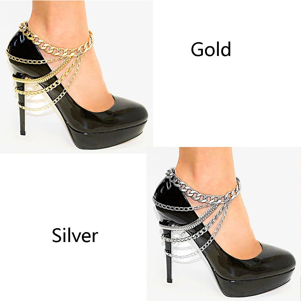 1 Piece Multi-layer Chain High Heel Shoe Simple Foot Ankle Beach Foot Jewelry For Women Girls Anklet