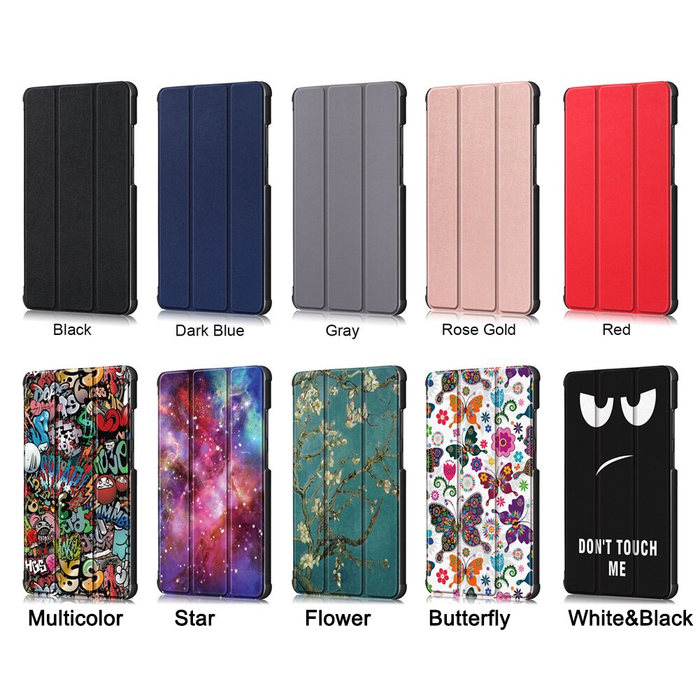 Tablet Case for Lenovo Tab M7 - PU Leather Folio Cover - Drop & Dust Resistant