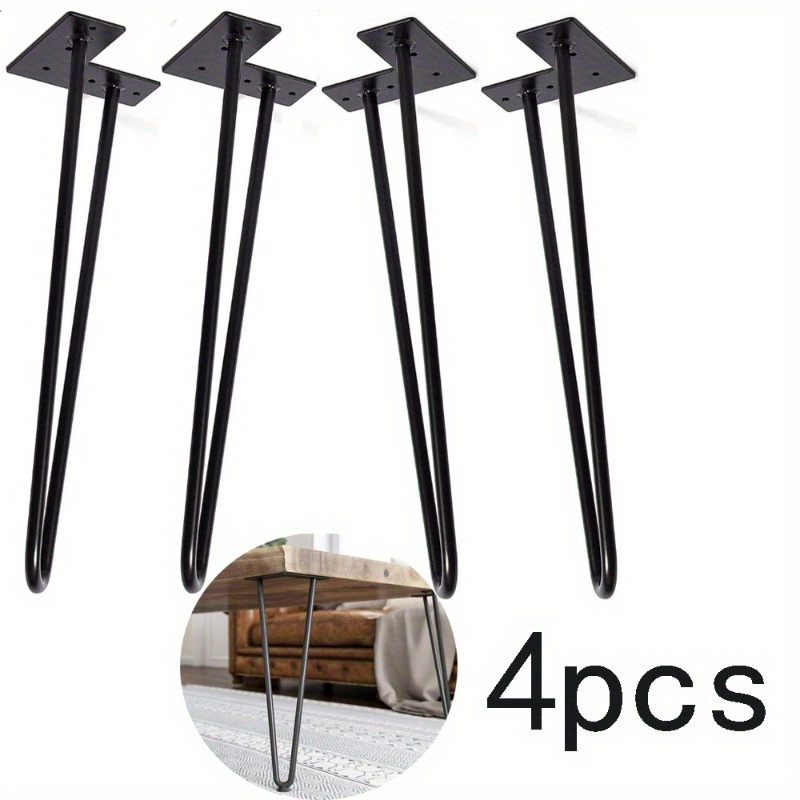 4 Uds. Patas de 40cm de altura para muebles, patas de Metal de hierro grueso para sofá, mueble de TV, mueble de baño, cama, mesa de centro, patas de repuesto: Default Title