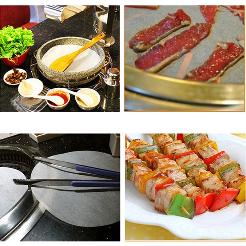 50Pcs Round Baking Paper Circle Parchment Paper Liner BBQ Oven Patty Hamburger Paper Cake Non-Stick Baking Tool Kitchen Cocina