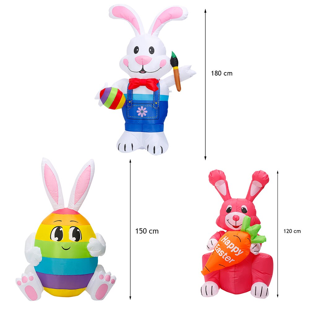 Rabbit Inflatable Costume Easter Bunny Cosplay Fancy Mascot Halloween Toys Cartoon Anime Halloween Toys Home Party Decoration