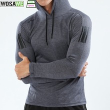 BARBOK männer Hoodie Sport Sweatshirt T-shirt langarm Schnell trocknende Elastischen Track Anzug Gym Fitness Jogging Sport tragen